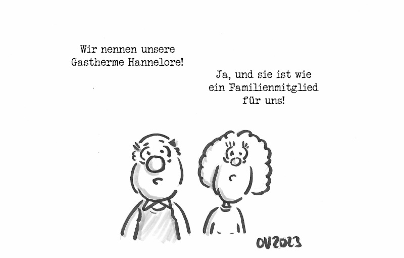Karikatur Heizungstausch GEG